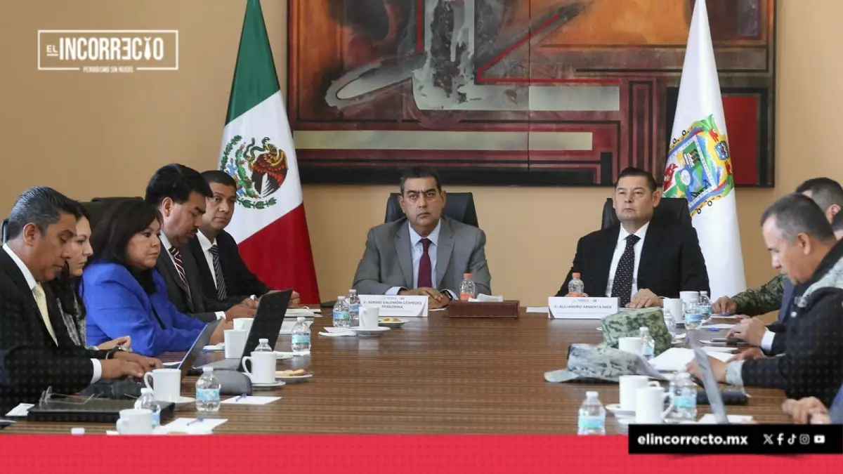 Sergio Salomón y Armenta encabezan mesa de seguridad