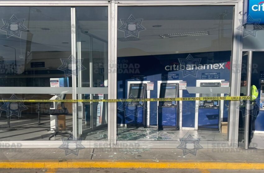  ¡Inseguridad en Puebla! Vandalizan cajero de CitiBanamex en la 24 Sur