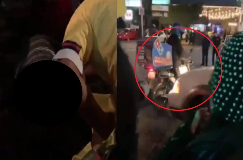  Motociclista de Domino’s atropella a poblana aficionada del América tras caos en la Avenida Juárez (VIDEO)