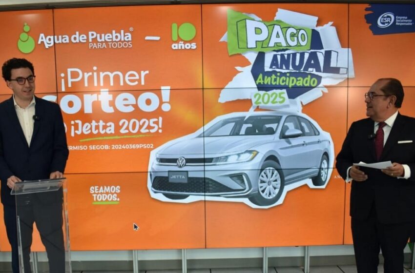  El folio número 425762 fue el ganador de un auto VW Jetta en el 1er Sorteo del Pago Anual Anticipado de Agua de Puebla
