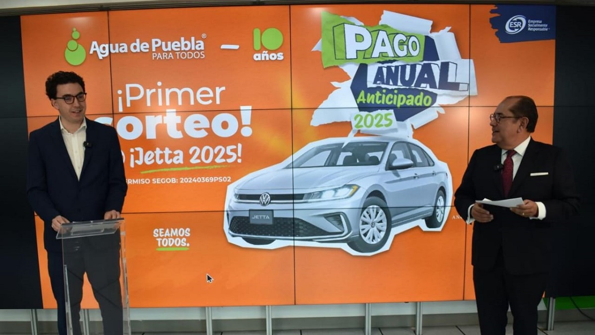 El folio número 425762 fue el ganador de un auto VW Jetta en el 1er Sorteo del Pago Anual Anticipado de Agua de Puebla