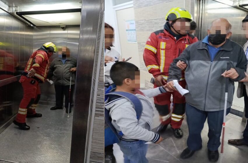  ¡Otra vez en La Margarita! Cinco personas, entre ellas un niño, quedaron atrapadas en un elevador descompuesto del IMSS