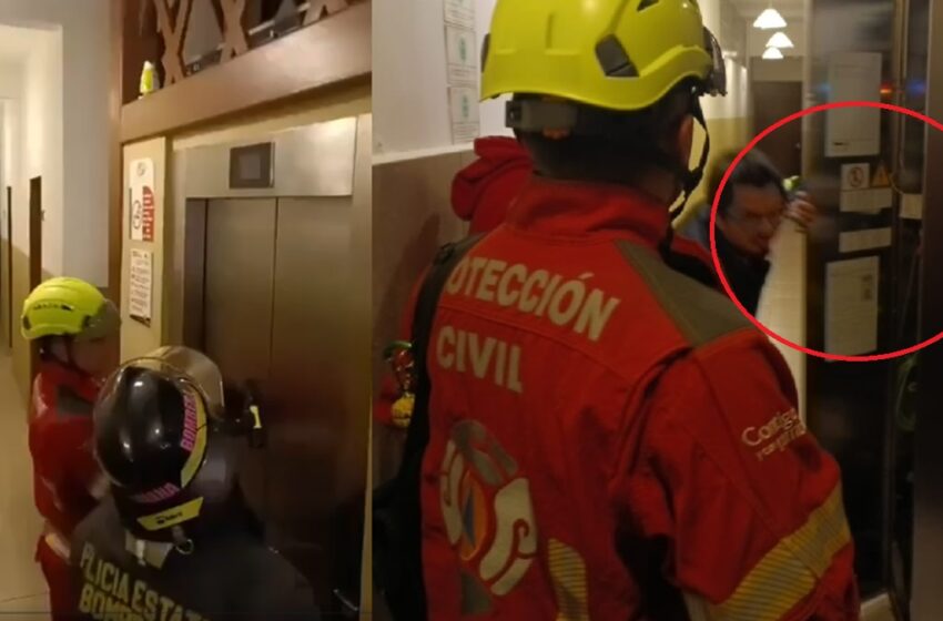  “¡Tensión en el Centro Histórico! Rescatan a seis personas atrapadas en el elevador de un hotel