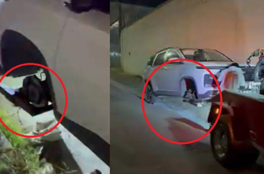  VIDEO: Delincuentes roban tres llantas a camioneta en plena Zavaleta, Puebla
