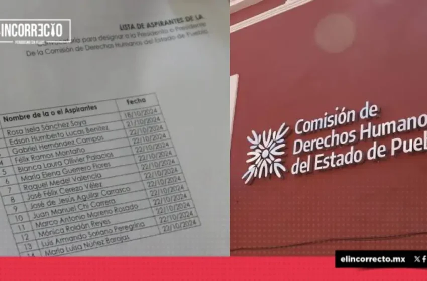  Esta es la lista de aspirantes para el Consejo Consultivo de la CDH Puebla
