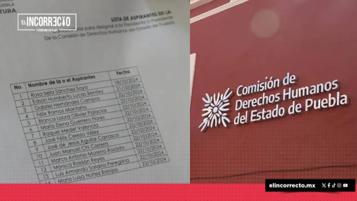 Esta es la lista de aspirantes para el Consejo Consultivo de la CDH Puebla