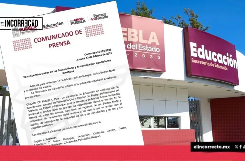  Suspenden clases en Puebla por intensas lluvias: estos municipios son los municipios