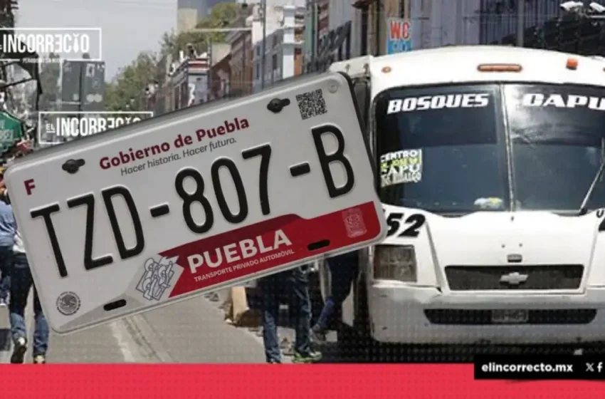  Gobierno lanza licitación para adquirir 40 mil placas para el transporte público en Puebla 
