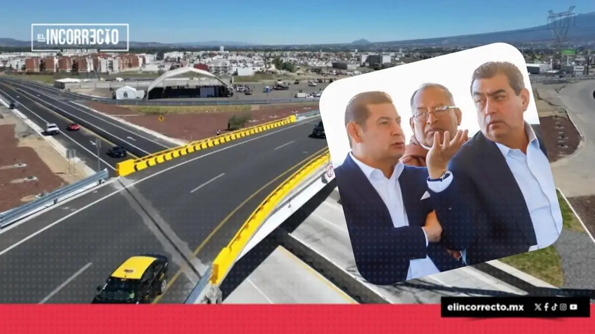 Armenta y Sergio Salomón inauguran el Distribuidor Puebla-Tlaxcala