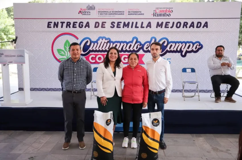 Cultivando el Campo Contigo: Entrega Lupita Cuautle apoyos para fortalecer el campo en Cholula