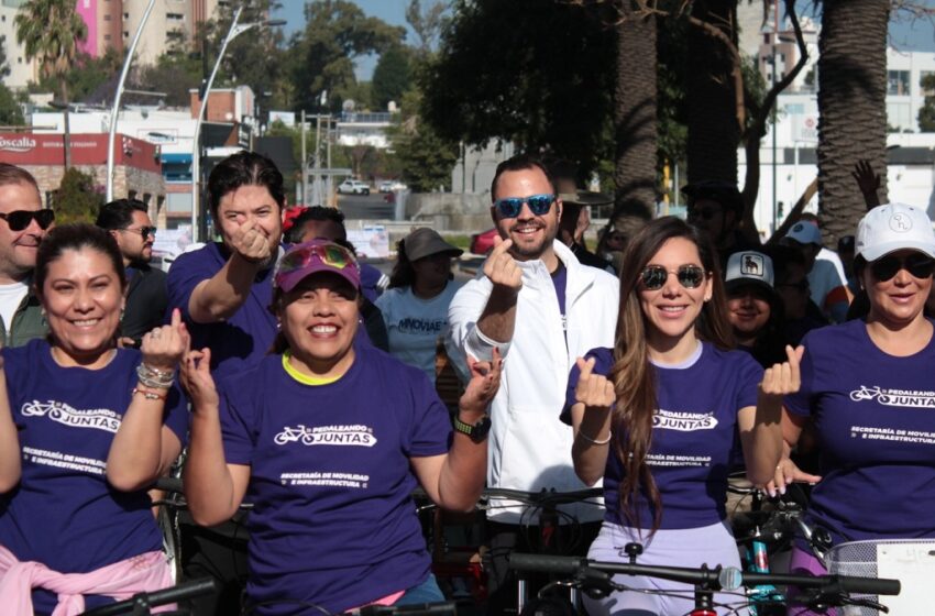  Realiza Gobierno de la Ciudad Rodada Pedaleando Juntas
