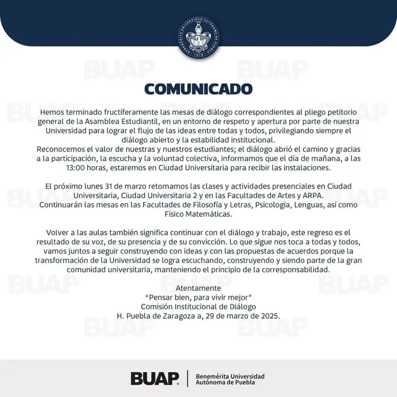 Termina el paro en la mañana regresan a clases presenciales en CU y CU2