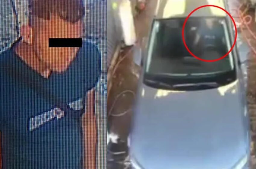  Cámaras captan el momento exacto en que lavacoches se roba una Taos