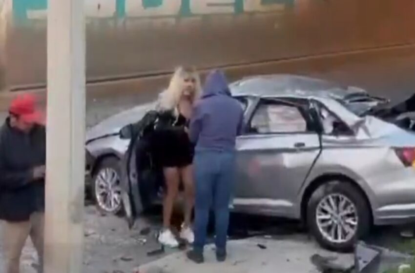  ¡Dramático accidente en Puebla! Conductora ebria se queda dormida y cae del Periférico