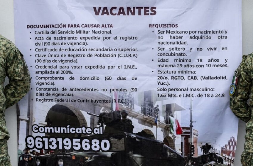  Abierto el Reclutamiento SEDENA para soldado de caballería en la Bolsa de Trabajo municipal