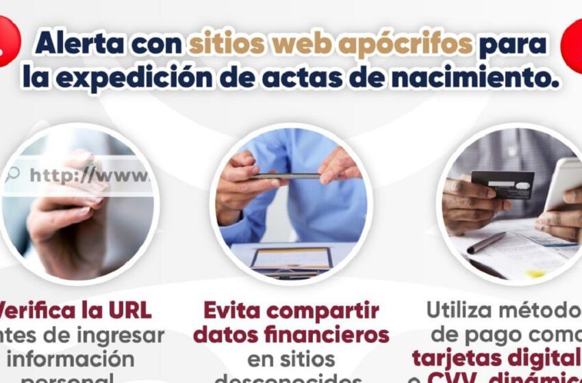  Alerta SSP sobre páginas apócrifas para la expedición de actas de nacimiento