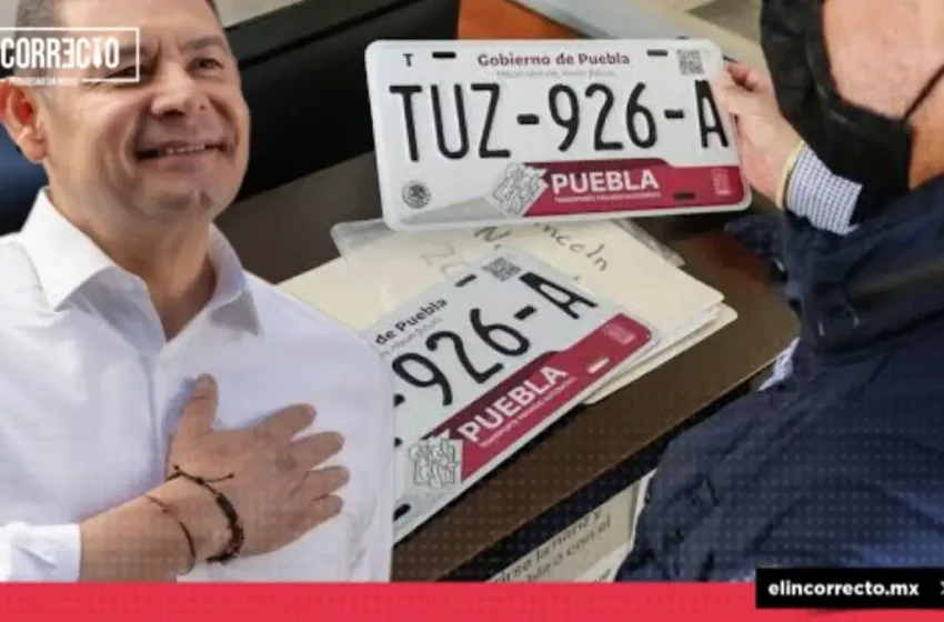  Gobierno de Puebla comprará hasta 1.3 millones de placas para vehículos particulares y motocicletas