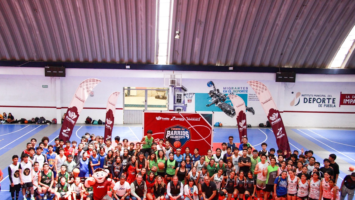 Gran participación de las y los poblanos en el Torneo de Barrios baloncesto 3x3 del IMDP