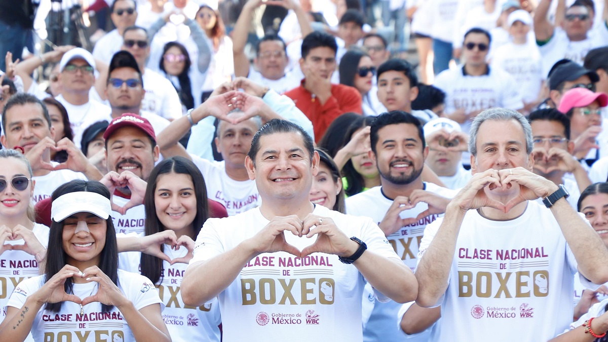 Por la paz y contra las adicciones, Puebla se unió a Clase Nacional de Boxeo de la presidenta Sheinbaum