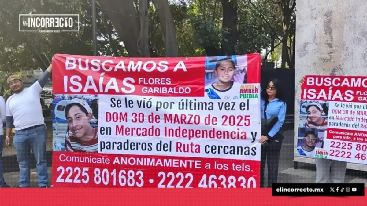 Familiares del joven Isaías Flores, se manifiestan tras su desaparición
