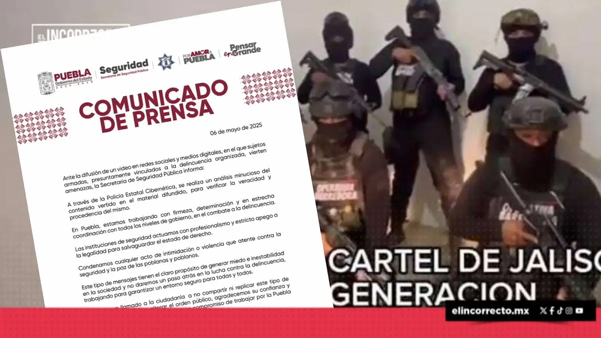 Analiza SSP Puebla video con amenazas difundido en redes; estaría dirigido al titular de la dependencia