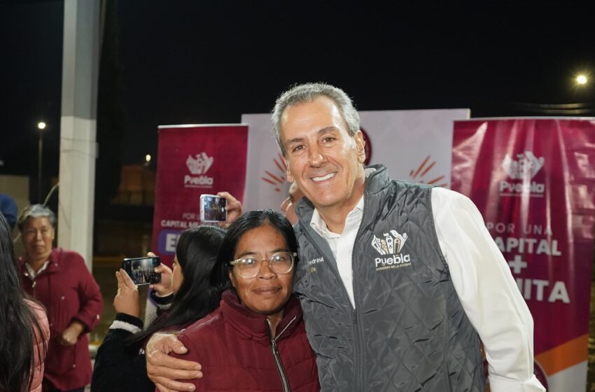  Inaugura Pepe Chedraui 354 luminarias LED en Agua Santa con Puebla Brilla