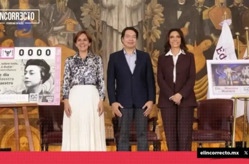  Conmemora Gobierno de México a las maestras y maestros del país, con la emisión de Estampilla Postal y Develación de Billete de Lotería