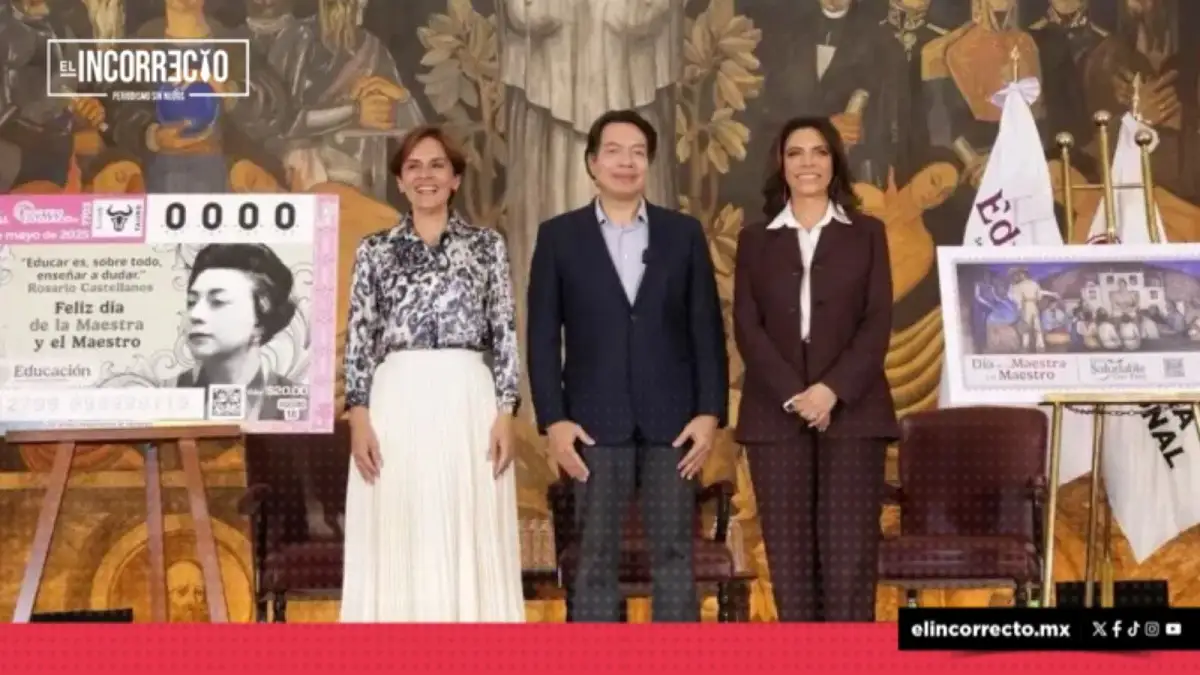 Conmemora Gobierno de México a las maestras y maestros del país, con la emisión de Estampilla Postal y Develación de Billete de Lotería