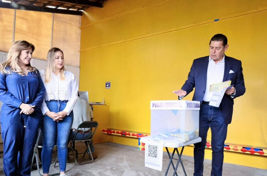  El gobernador Alejandro Armenta llama a votar libremente por el Poder Judicial