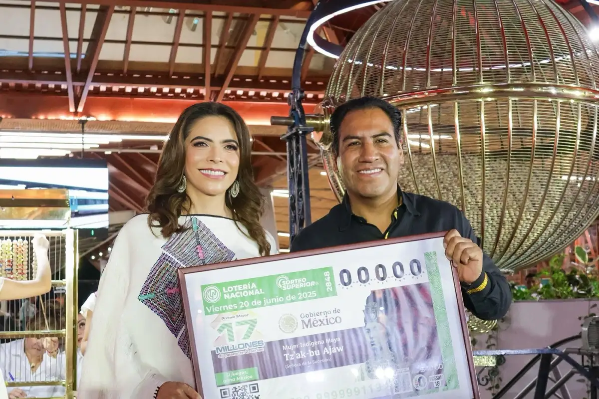 Gobierno de Chiapas y Lotería Nacional dignifican legado de la Reina Roja desde Palenque con Sorteo Superior