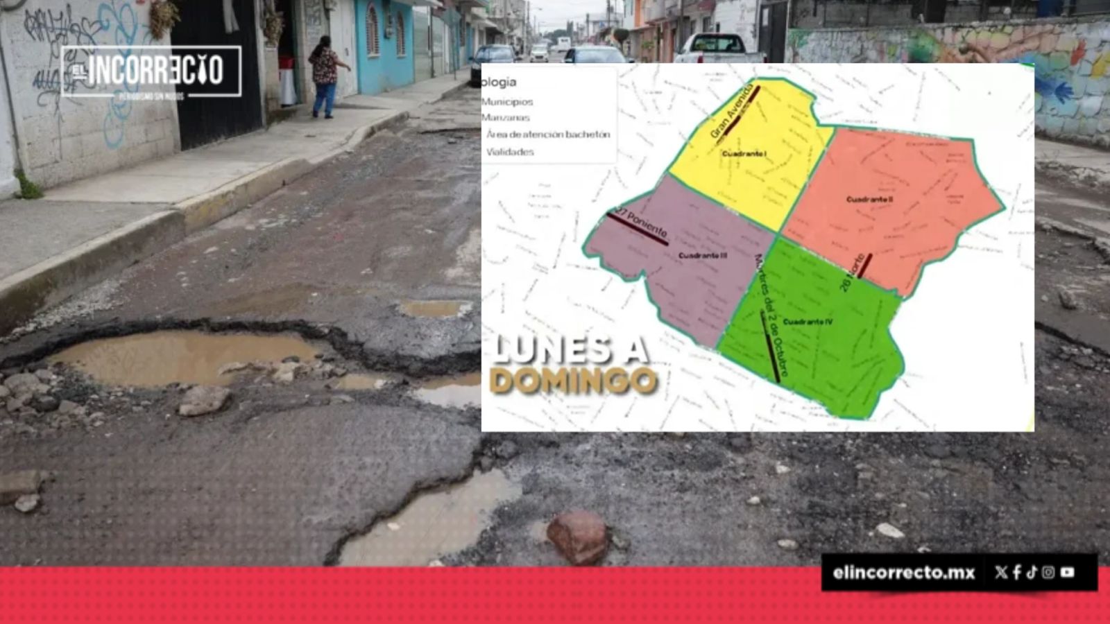 Gobierno estatal tapará baches en la capital con programa Bachetón por Amor a Puebla; invertirá 50 mdp