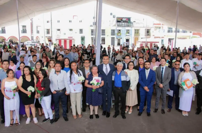  “Sí, acepta con orgullo”: Celebra Huejotzingo la primera boda comunitaria de la administración