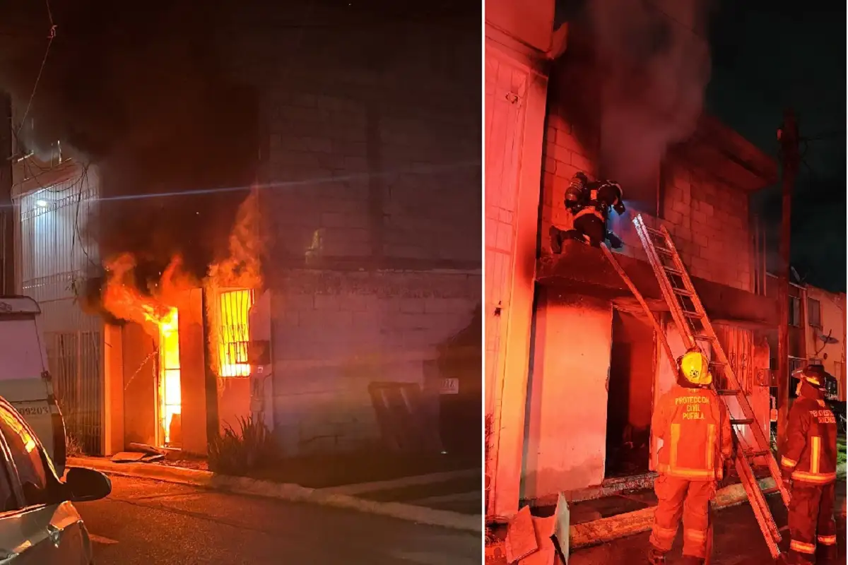 Incendio consumió vivienda en el fraccionamiento El Refugio, un perrito murió calcinado