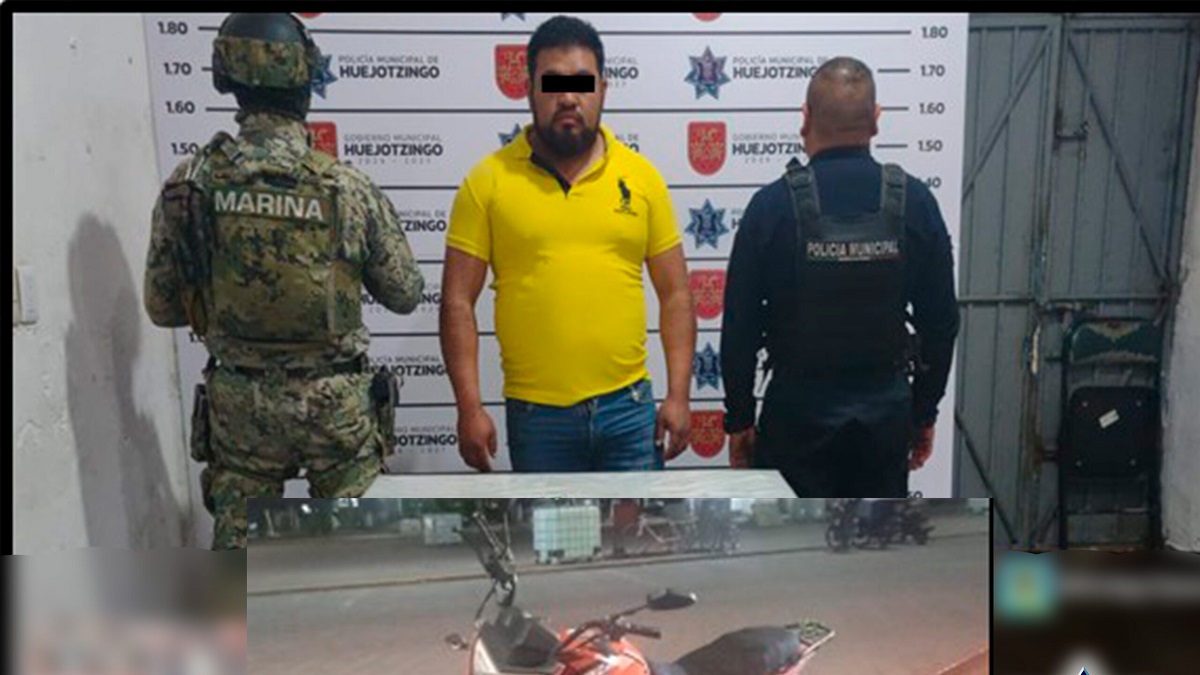 SSC de Huejotzingo recupera cuatro motocicletas robadas; hay dos detenidos