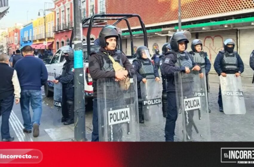  Operativo contra ambulantes en el Centro de Puebla será permanente hasta fin de año: SSP