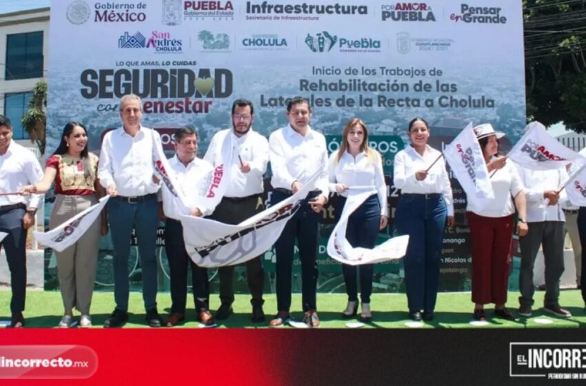  Inicia Armenta rehabilitación de laterales de la Recta a Cholula: se intervendrán 78 mil metros cuadrados