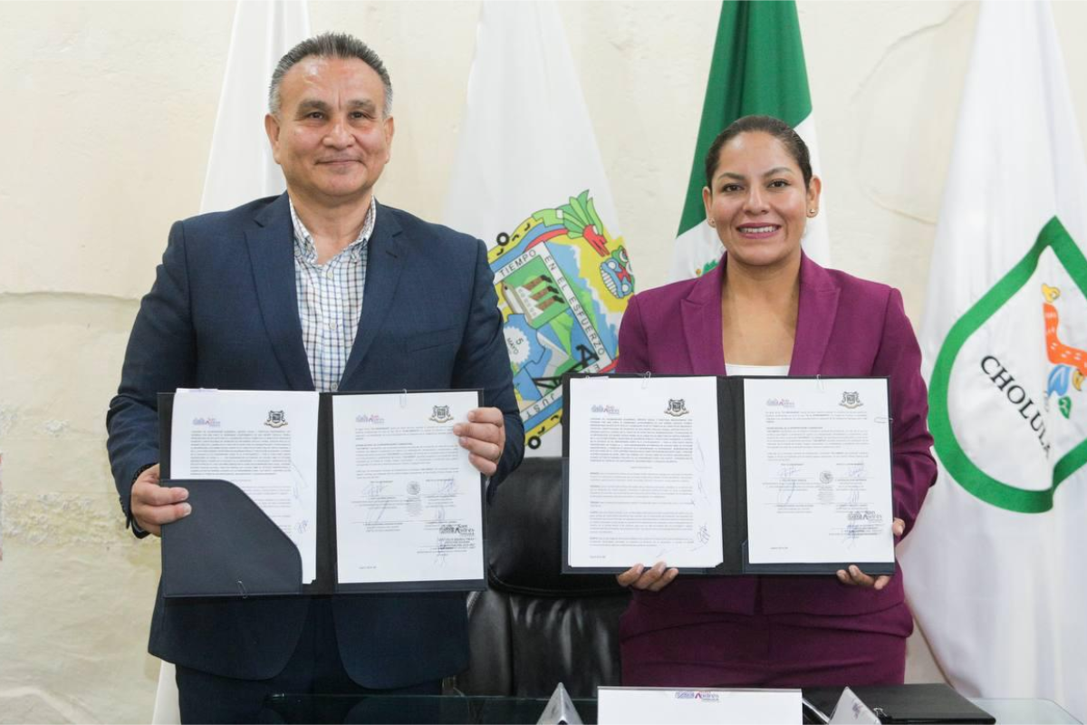 Signan San Andrés Cholula y CLEU convenio de colaboración en beneficio de la seguridad