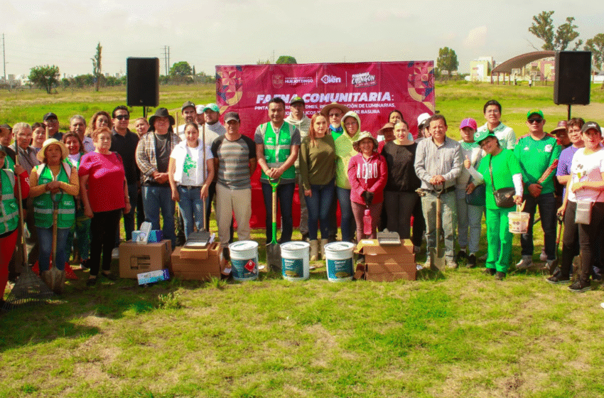  Roberto Solís impulsa la transformación de Huejotzingo con mega faena comunitaria en “Paseo De Los Sauces”