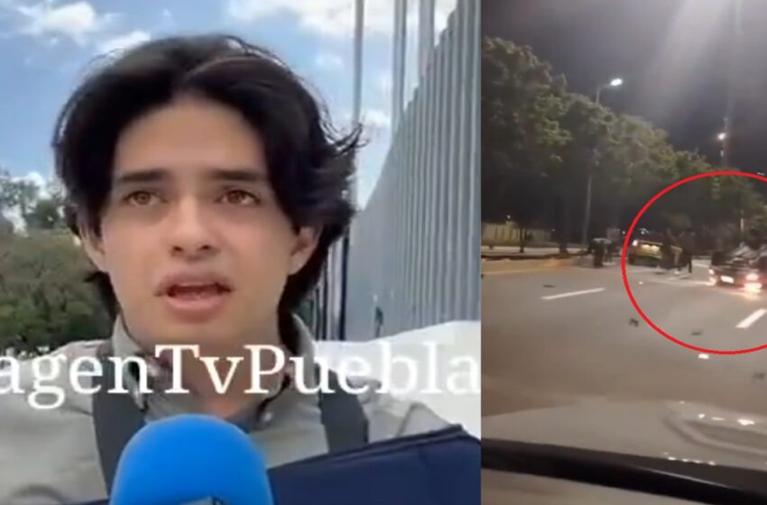  Conductor del Polo volcado en Vía Atlixcáyotl niega arrancones: “Solo volvía a casa y me chocó un auto sin placas”