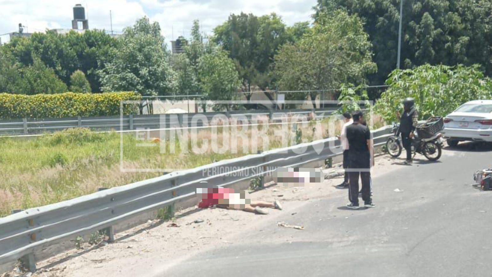Balean a dos motociclistas sobre la autopista México-Puebla
