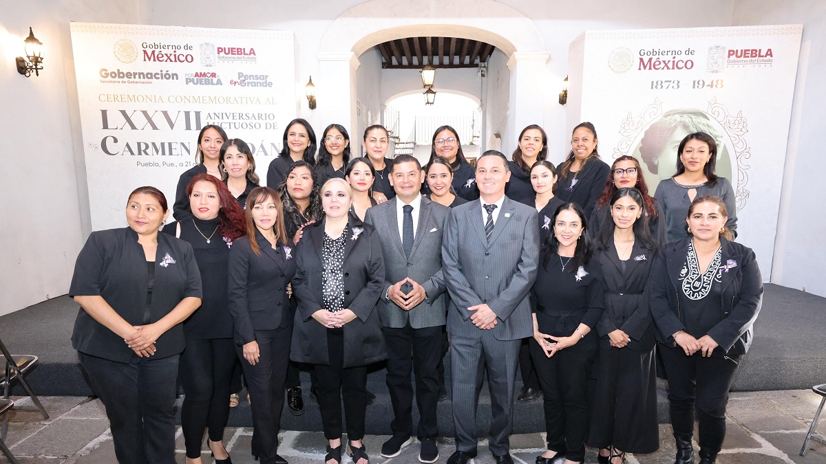 En memoria de Carmen Serdán, luchadora social, el Gobierno de Puebla reafirma su compromiso con protección a las mujeres