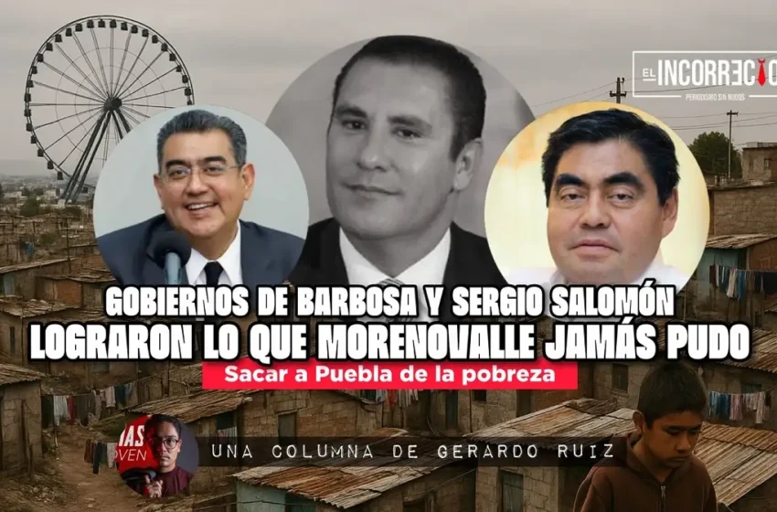  Gobiernos de Barbosa y Sergio Salomón lograron lo que Moreno Valle jamás pudo: sacar a Puebla de la pobreza