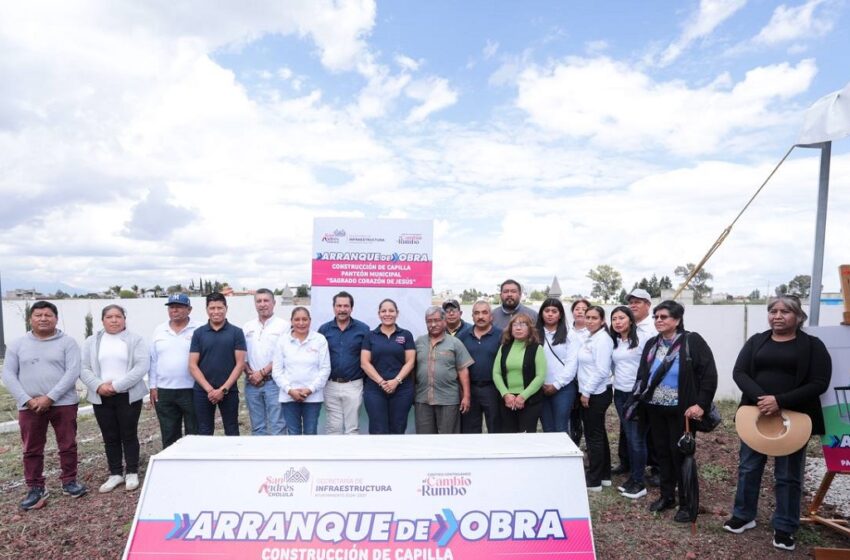  Inicia Lupita Cuautle obra en el panteón municipal de Santa María Tonantzintla