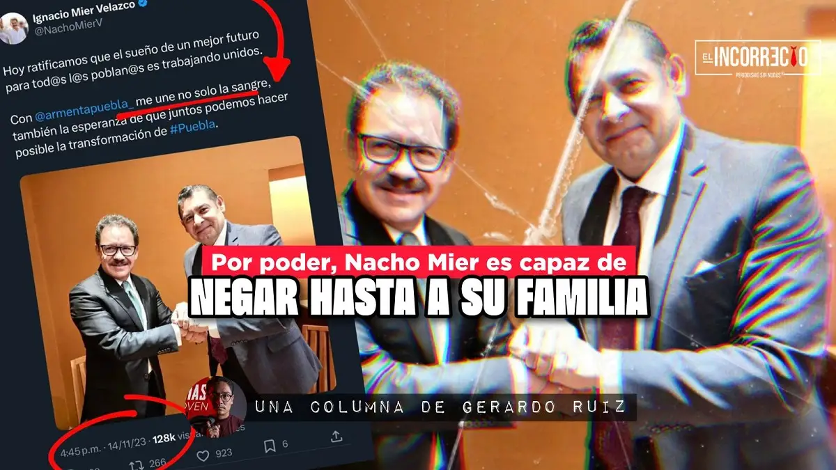 Por poder, Nacho Mier es capaz de negar hasta a su familia