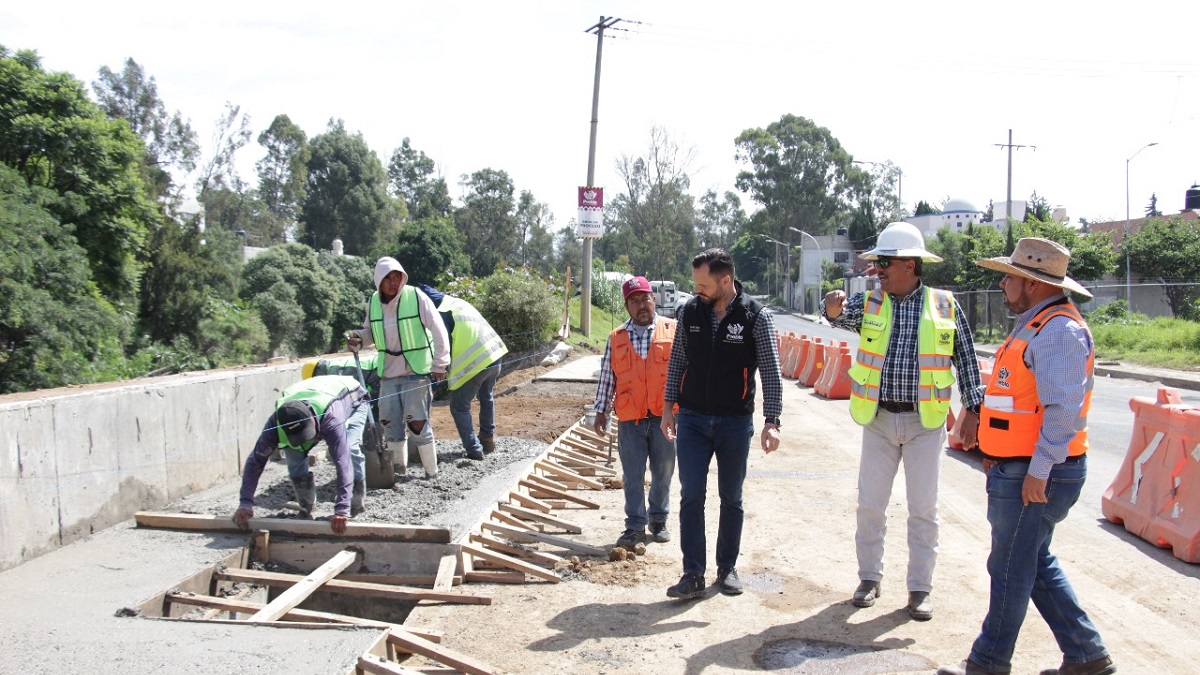 Supervisa Gobierno de la Ciudad construcción de muro de contención en límites del Río Alseseca