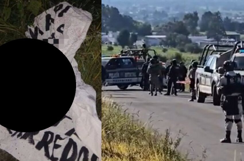  Fuerte FOTO: Hallazgo macabro: cinco cabezas humanas abandonadas en carretera rural junto a narcomanta