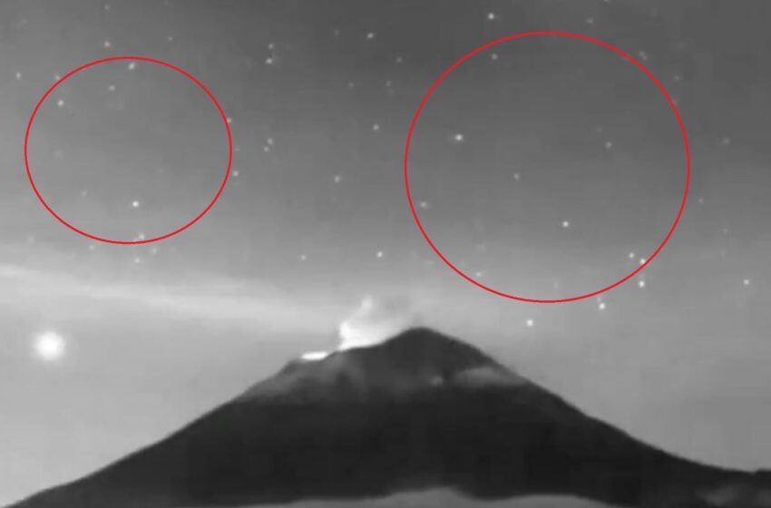  VIDEO Misterio sobre el Popocatépetl: más de 30 objetos luminosos “danzan” en el cielo