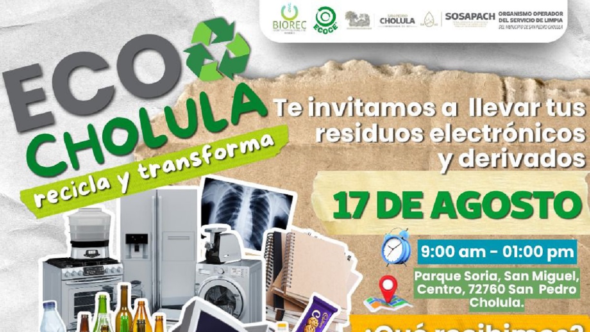 ¡Súmate a EcoCholula este 17 de agosto!