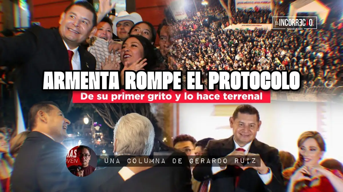 Armenta rompe el protocolo de su primero grito y lo hace terrenal