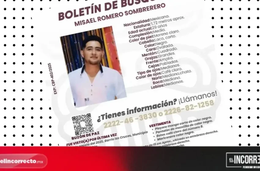  Falta encontrar a Misael Romero, desaparecido en Amozoc; Fiscalía lo busca